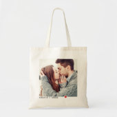 Minimalistische schwarze Typografie mit dem Foto " Tragetasche (Vorne)