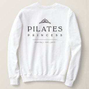 Minimalistische schwarze und weiße einfache Pilate Sweatshirt