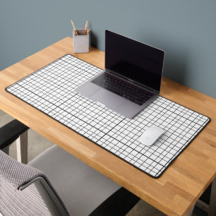 Minimalistische schwarze und weiße Linien Schreibtischunterlage