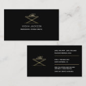 Minimalistische Schwarzgoldwäsche Berufliche Wäsch Visitenkarte (Vorne/Hinten)