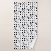 Minimalistische Schwarzgymnastikausrüstung Badehandtuch (Badehandtuch)