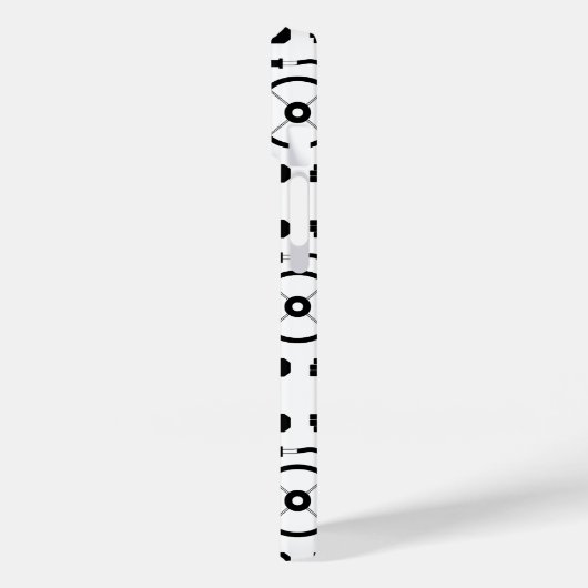 Minimalistische Schwarzgymnastikausrüstung Case-Mate iPhone Hülle (Rückseite / Links)