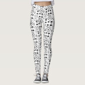 Minimalistische Schwarzgymnastikausrüstung Leggings (Vorderseite)