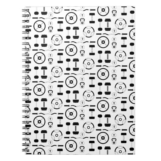 Minimalistische Schwarzgymnastikausrüstung Notizblock (Vorderseite)