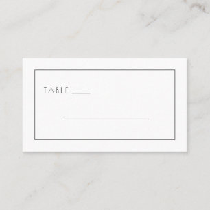 Minimalistische Schwarzlinienvorlage Platzkarte