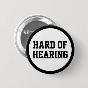 Minimalistische Schwarztaubheit ist schwer zu höre Button