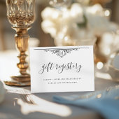 Minimalistische Schwarzweiß-Gift-Registrierung Begleitkarte