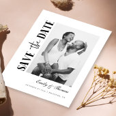 Minimalistische Schwarzweiß-Save the Date-Karte Save The Date