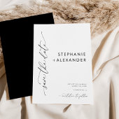 Minimalistische Schwarzweiß-Save the Date-Karte Save The Date