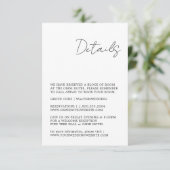 Minimalistische Schwarzweiß-Umschließkarte Begleitkarte (Stehend Vorderseite)