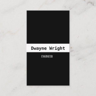 Minimalistische Schwarzweiß-Visitenkarte Visitenkarte
