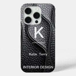 Minimalistische Schwarzweiß-Weiß-Monogramm-Hülle Case-Mate iPhone Hülle