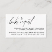 Minimalistische Schwarzweißbücher Begleitkarte (Vorderseite)