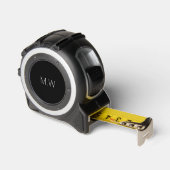 Minimalistische Schwarzweißinitis mit Monogramm Maßband (Winkel)