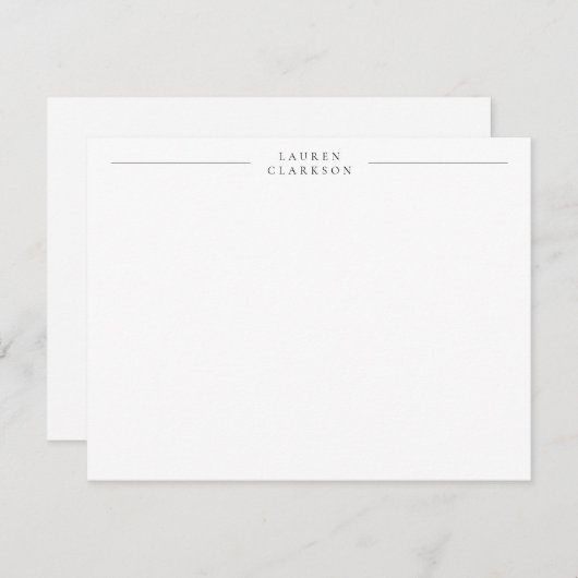 Minimalistische Schwarzweißkarte Dankeskarte (Vorne/Hinten)