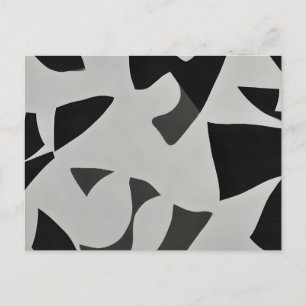 Minimalistische Schwarzweißkunst Postkarte