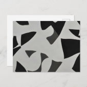 Minimalistische Schwarzweißkunst Postkarte (Vorne/Hinten)