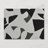 Minimalistische Schwarzweißkunst Postkarte (Vorderseite)