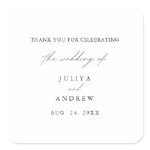 Minimalistische Schwarzweißskripthochzeit