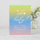 Minimalistische Schwimmerhitze Kinderdusche Einladung (Stehend Vorderseite)