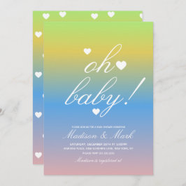 Minimalistische Schwimmerhitze Kinderdusche Einladung