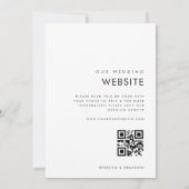 Minimalistische Script-Ampersand in einer Hochzeit Einladung (Rückseite)