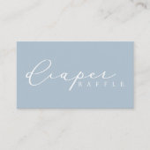 Minimalistische Script-Baby-Duschdusche Windeln Ra Platzkarte (Vorderseite)