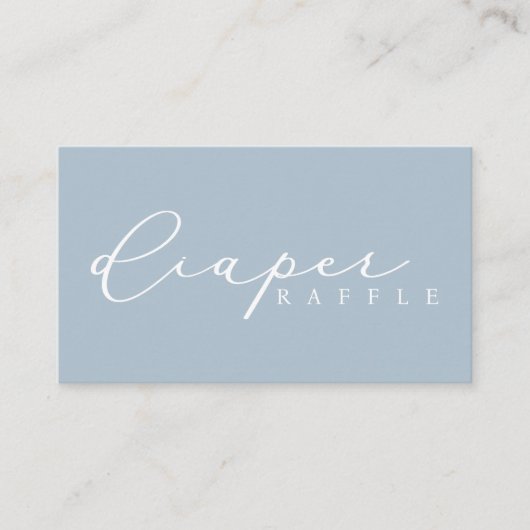 Minimalistische Script-Baby-Duschdusche Windeln Ra Platzkarte (Vorderseite)