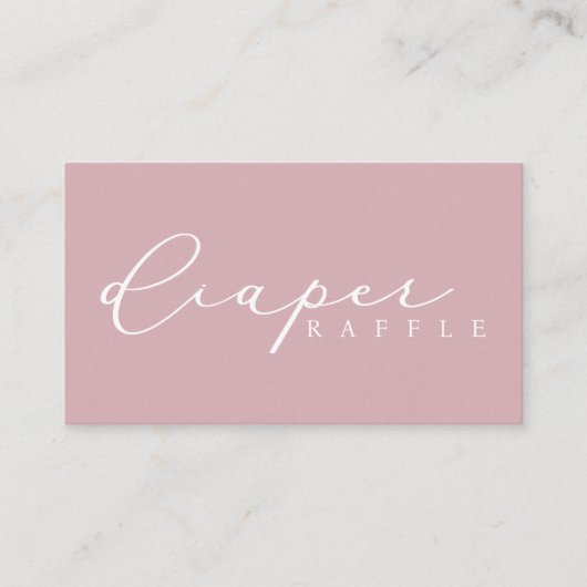 Minimalistische Script-Baby-Duschdusche Windeln Ra Platzkarte (Vorderseite)