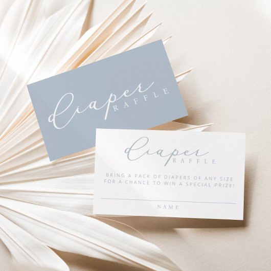 Minimalistische Script-Baby-Duschdusche Windeln Ra Platzkarte