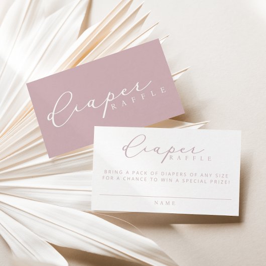 Minimalistische Script-Baby-Duschdusche Windeln Ra Platzkarte