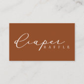 Minimalistische Script-Baby-Duschdusche Windeln Ra Platzkarte (Vorderseite)