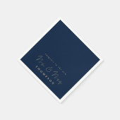 Minimalistische Script-Glückwunsch-Hochzeit Serviette (Ecke)