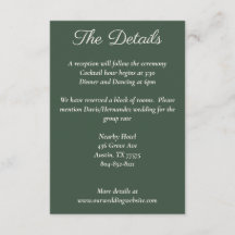 Minimalistische Script Highland Moss Green Details