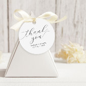 Minimalistische Script-Hochzeit Vielen Dank Geschenkanhänger