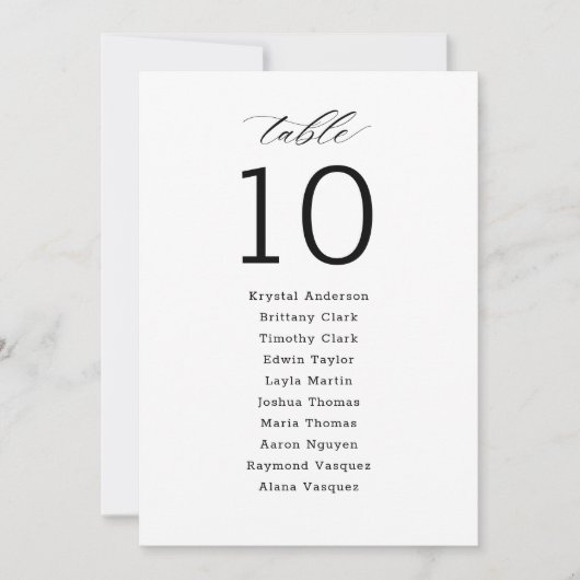 Minimalistische Script-Hochzeitkarte (Vorderseite)