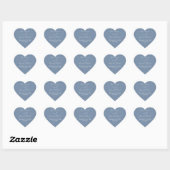 Minimalistische Script-Kalligrafie Dusty Blue Favo Herz-Aufkleber (Blatt)