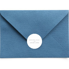 Minimalistische Script-Moderne Hochzeit Runder Aufkleber