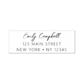 Minimalistische Script-Rücksendeadresse Minimalist Permastempel (Design)