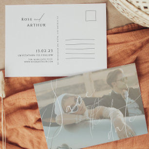 Minimalistische Script Save The Date Einladung Pos