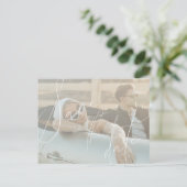 Minimalistische Script Save The Date Einladung Pos (Stehend Vorderseite)