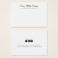 Minimalistische Script-Stuhl-Ohrring-Display-Karte