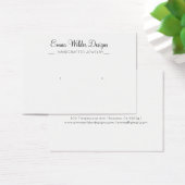 Minimalistische Script-Stuhl-Ohrring-Display-Karte (Schreibtisch)