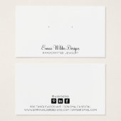 Minimalistische Script-Stuhl-Ohrring-Display-Karte (Vorne & Hinten)