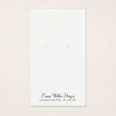 Minimalistische Script-Stuhl-Ohrring-Display-Karte (Vorderseite)