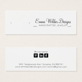 Minimalistische Script-Stuhl-Ohrring-Display-Karte