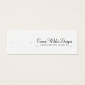 Minimalistische Script-Stuhl-Ohrring-Display-Karte (Vorderseite)