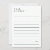 Minimalistische Script Time Kapsel Kinderduschkart Einladung (Vorderseite)