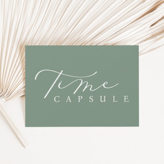 Minimalistische Script Time Kapsel Kinderduschkart Einladung