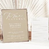 Minimalistische Script Time Kapsel Kinderduschkart Einladung